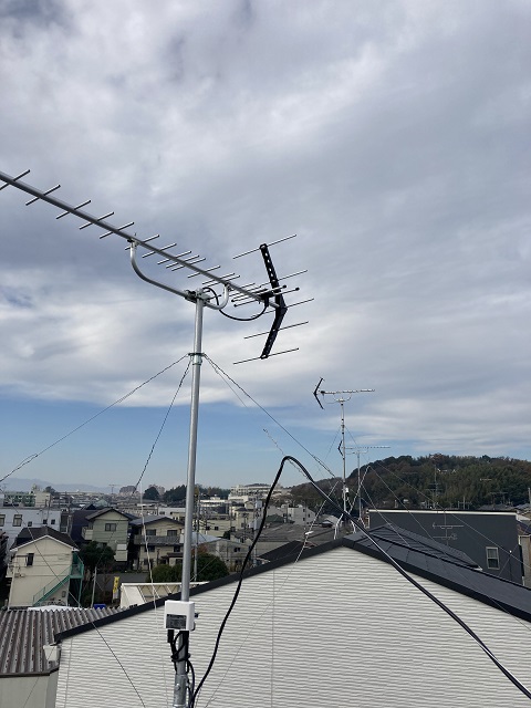 UHFアンテナ工事、横浜市都筑区池辺町