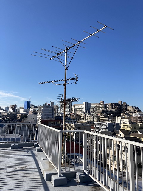 大田区マンションアンテナ改修工事