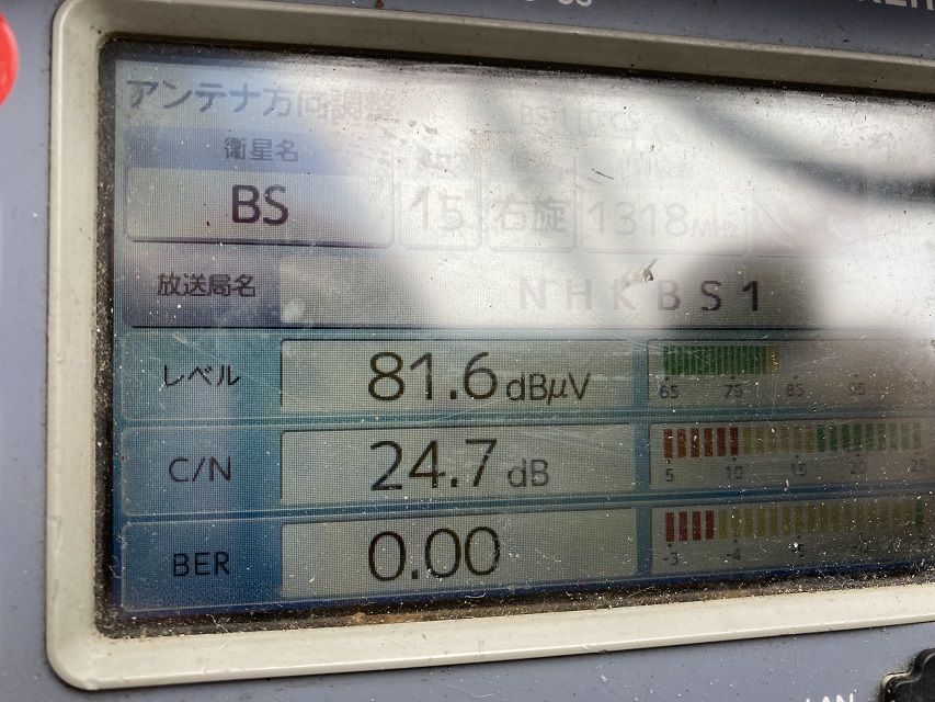 大田区BSアンテナ測定値