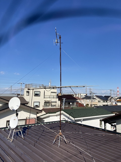 平塚市UHFFMアンテナ工事改修前