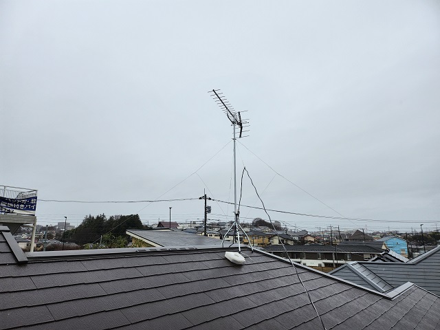 UHFアンテナ工事八木式屋根馬工事