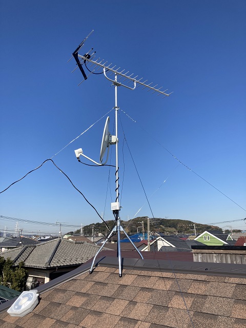UBSアンテナ屋根馬工事 UBSアンテナ屋根馬工事